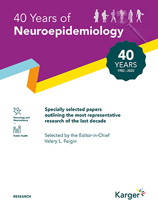 Cover Neuroepidemiology Anniversary