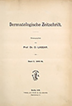 Cover 1893: Dermatologische Zeitschrift