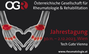 Banner Jahrestagung der Österreichischen Gesellschaft für Rheumatologie & Rehabilitation