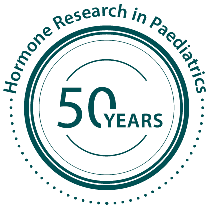 Logo Hormone Research in Paediatrics 50 Anniversary