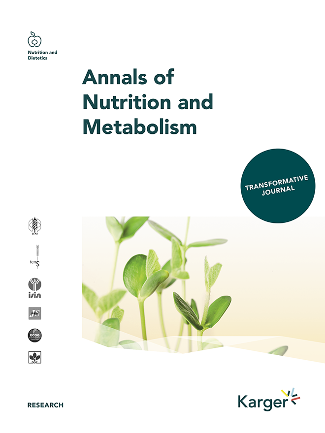 Cover: Annals of Nutrition and Metabolism