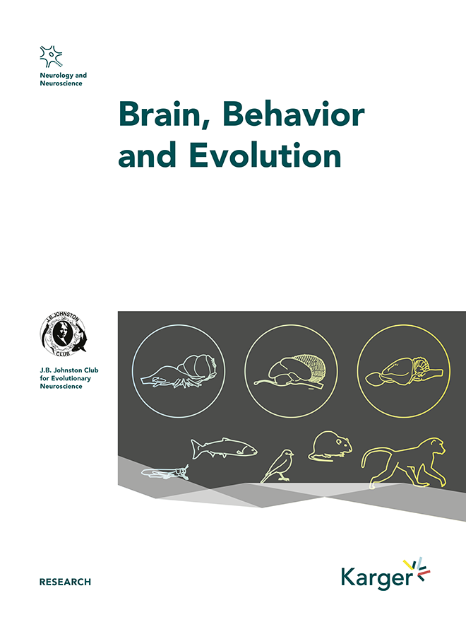 Cover Brain Behaviour and Evolution