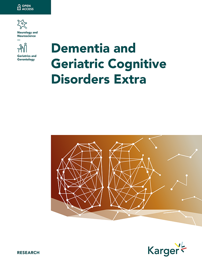 Cover Dementia and Geriatric Cognitive Disorders EXTRA