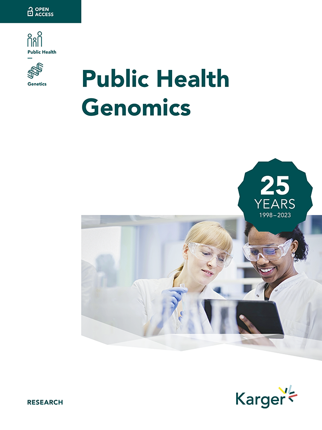 Cover Public Health Genomics